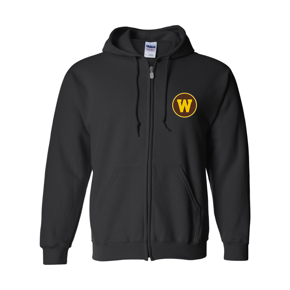 Men's Western Michigan Broncos  JERZEES NuBlend Full-Zip Hooded Sweatshirt